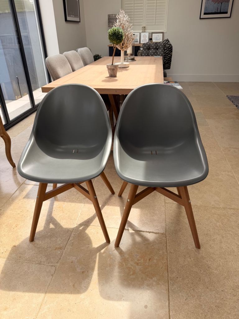 IKEA grey dining chairs x 2 Brand new 