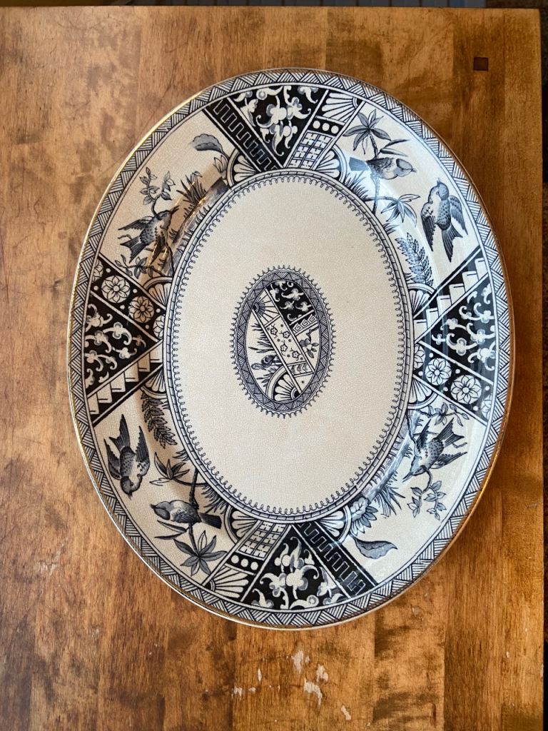 Victorian Congo oval plate
