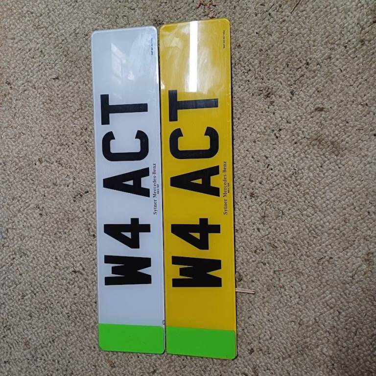 Private number plate