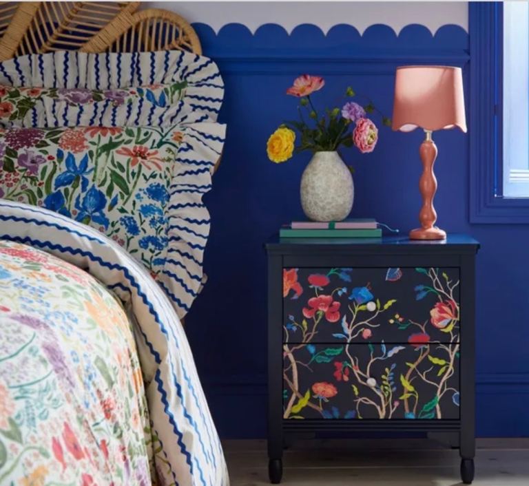 Dunelm Sophie Robinson Navy twilight bedside drawers