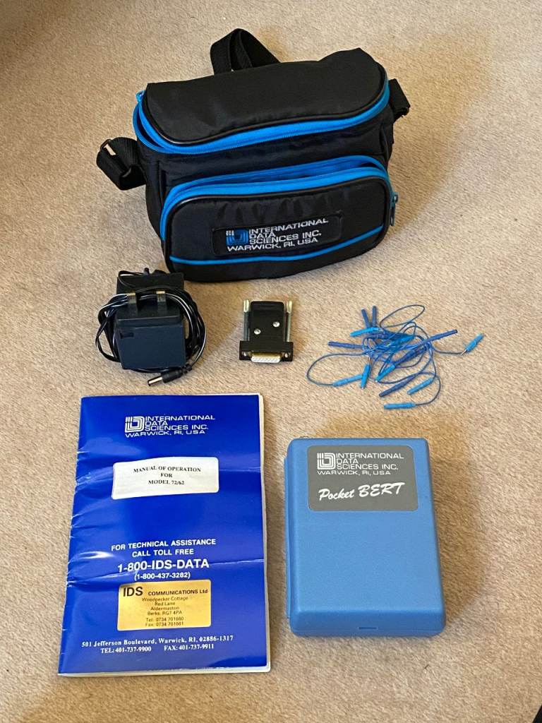 IDS Pocket BERT Model 72 + Model 62LP RS-232 Line Power Breakout Box – Vintage Bit Error Rate Tester