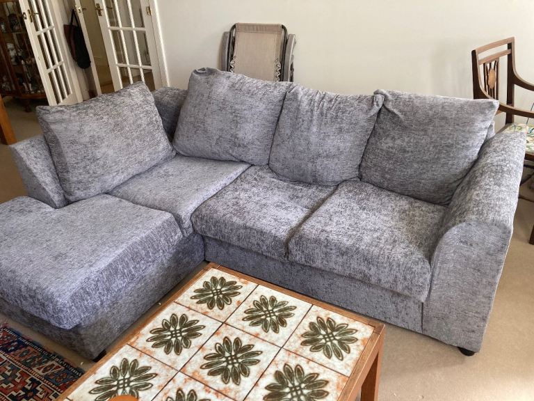 Pending. Corner Sofa in grey.