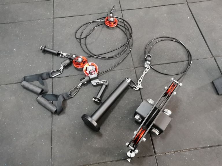 Cable Pulley System for Power Rack Cage Attachment * for any rack that fits *last unit in stock