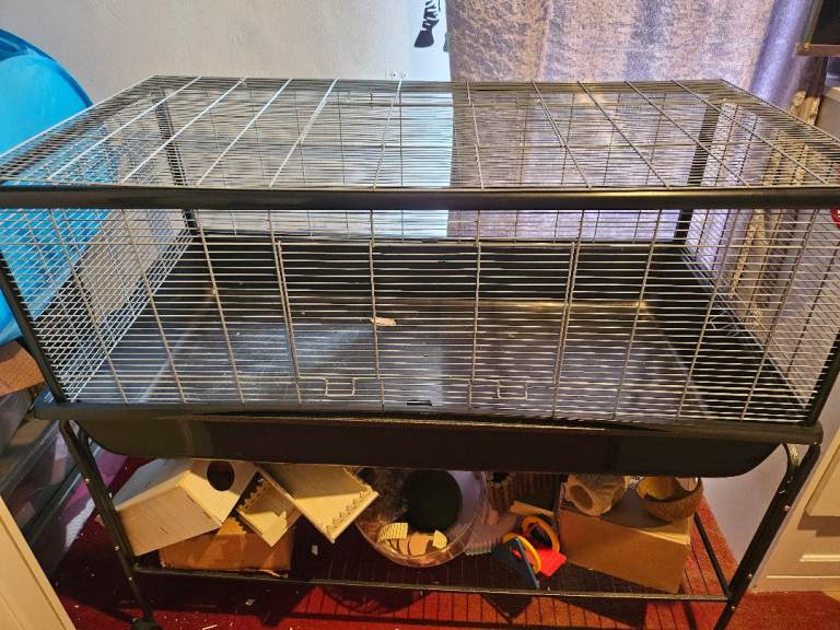 Large Hamster Cage With Stand And Various Accessories
