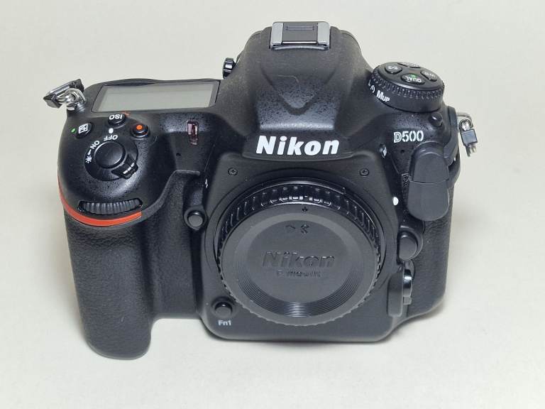 Nikon D500 body in pristine, as new condition. 6,617 shutter actuations.