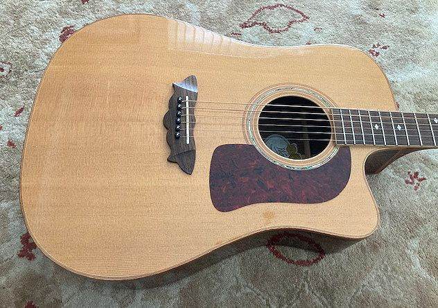 2005 Washburn D56 SWCE Prairie Song electro-acoustic, cutaway, gig bag