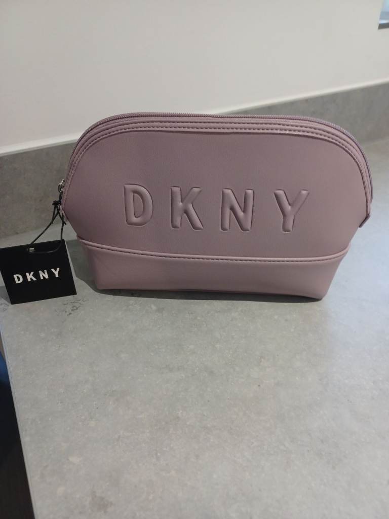 DKNY Large Dome French Mauve Make Up Bag with tags