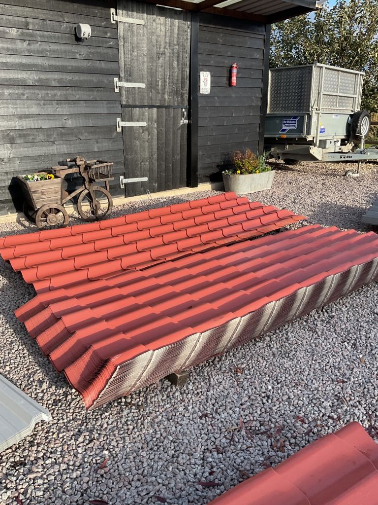 Terracotta tile affect 8ft 10ft 12ft £4 per ft 