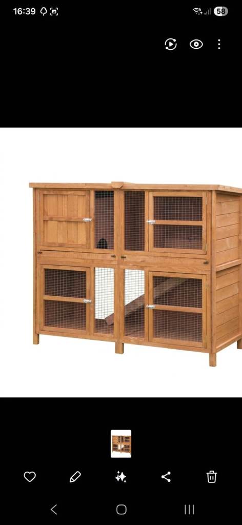 5ft Double hutch