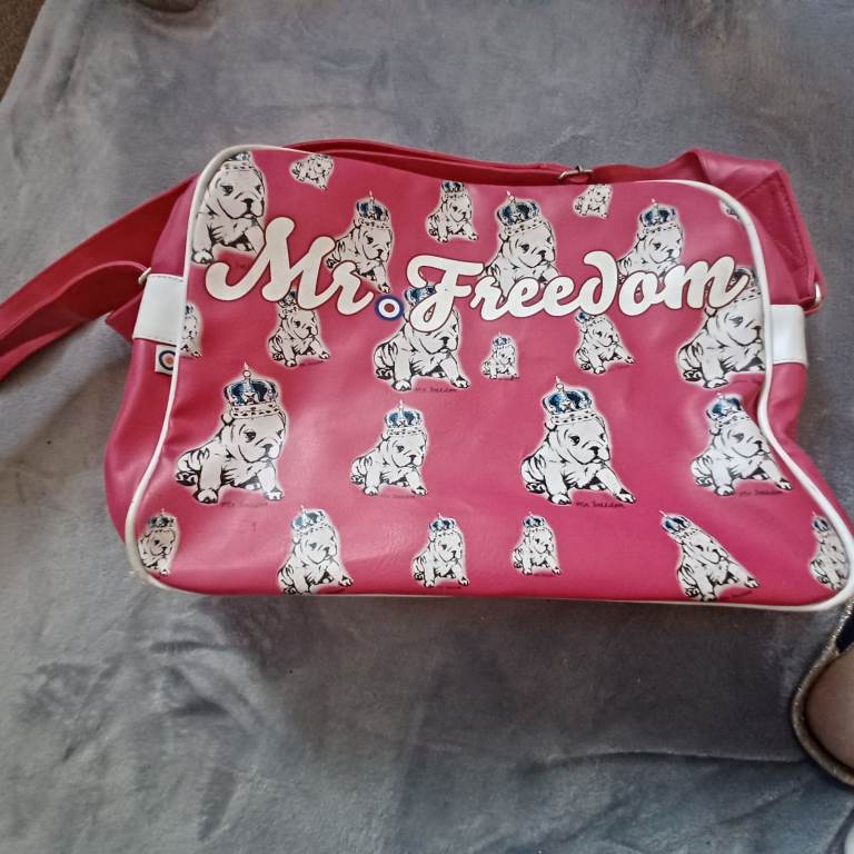 Mr Freedom Pink Shoulder Bag with Dog Print – Good Condition