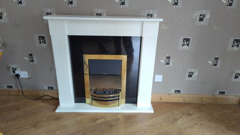 Electric fireplace and surround 