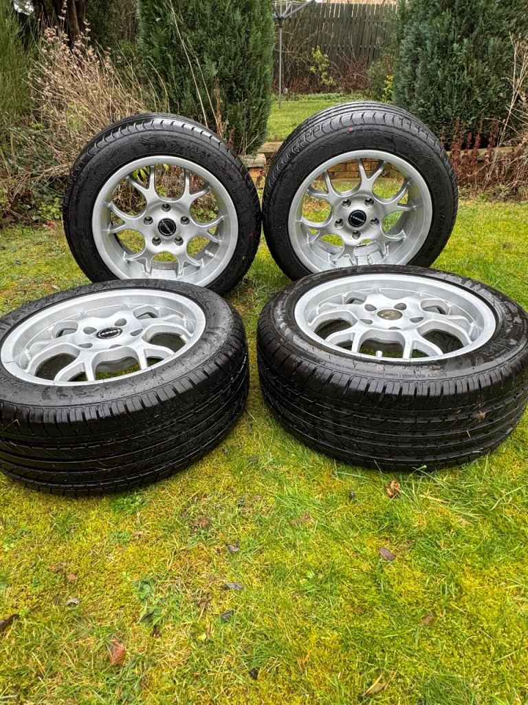 BORBET BS 16x7.5/9j ET35 5x120 STAGGERED DEEP DISH ALLOY WHEELS BMW E36 DRIFT 