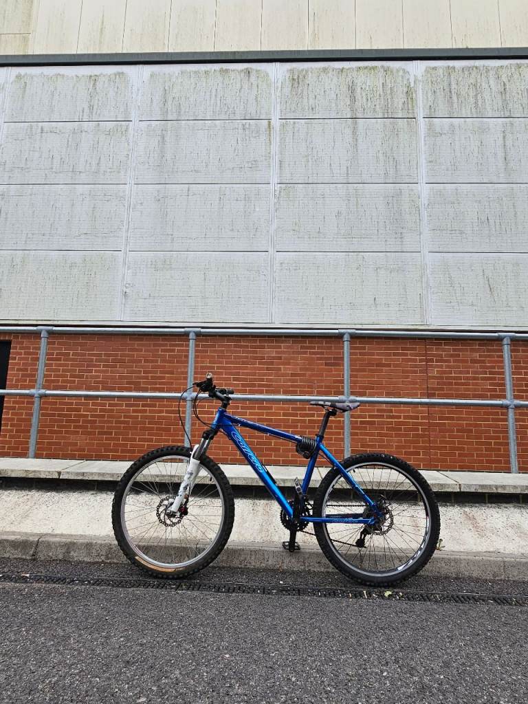 Mountain bicycle for sale has 26 × 2.35 wheels.