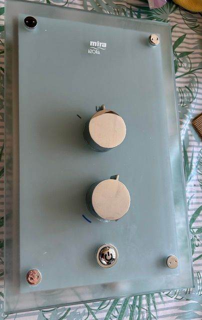 Mira Azora Dual Head Electric Shower 9.8kW unit, Frosted Glass -  Faulty, Spares or Repair