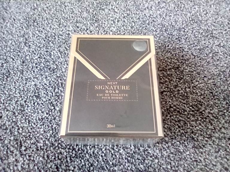 Next Signature Gold Eau de Toilette Pour Homme 30ml - New in Box