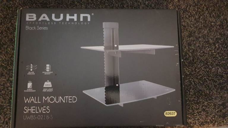 Bauhn wall mounted glass shelves 