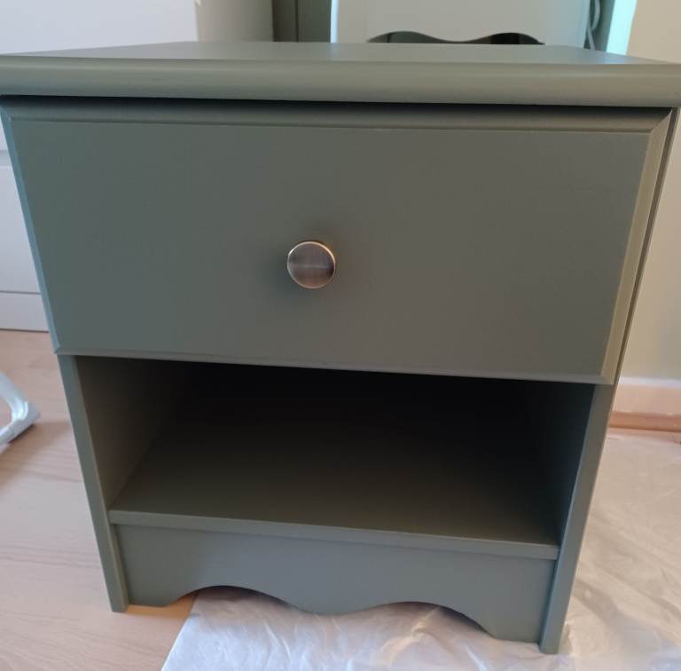 2 x  recently upcycled bedside tables with drawer
