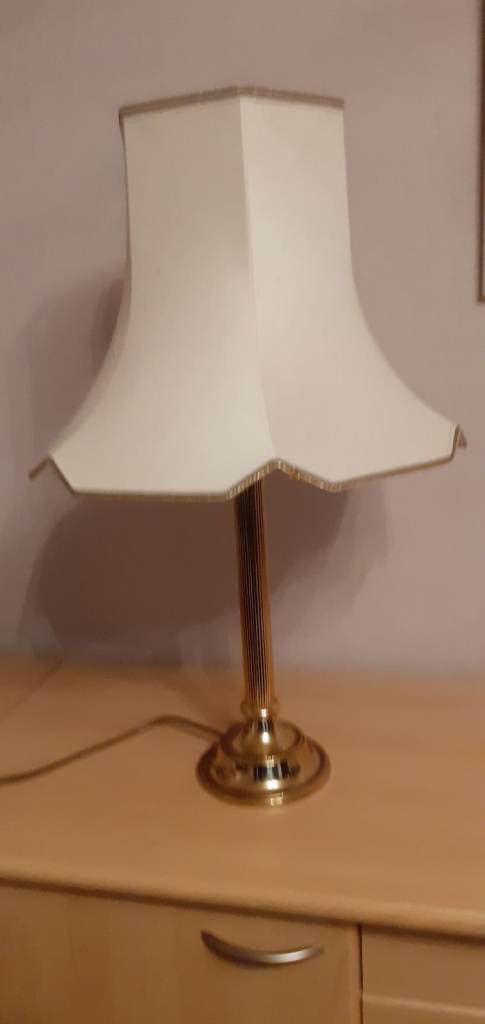 Vintage Brass Table Lamp with shade