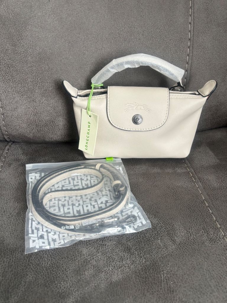 Longchamp Top Handle Mini Handbag – Beige, Brand New
