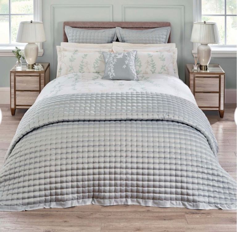 Dorma Ophelia Superking bedspread Aqua 265 x 265 cms
