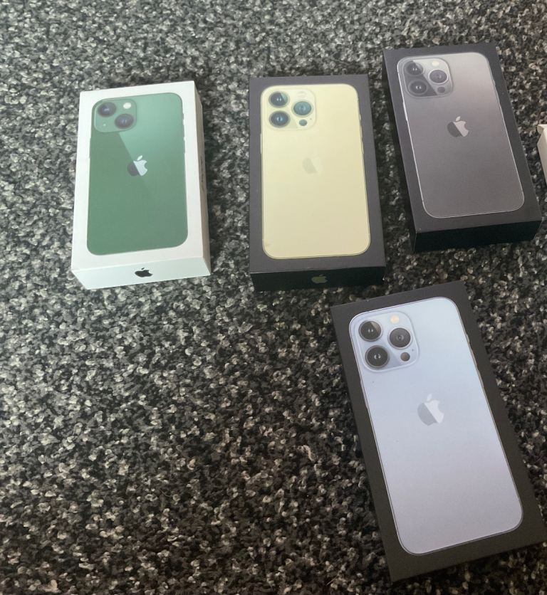 Bundle of 4 Empty iPhone 13 Pro Boxes