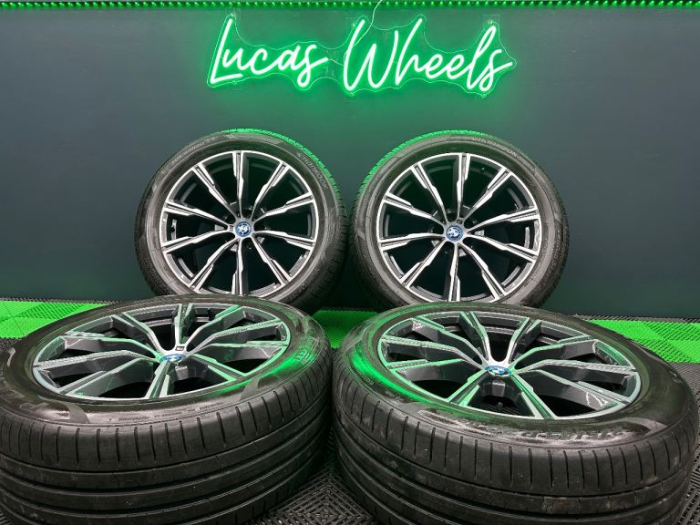 20” Genuine BMW X5 X6 G05 G06 740M Sport Diamond cut & Orbit Grey Alloy Wheels & 5/6mm+ tyres!