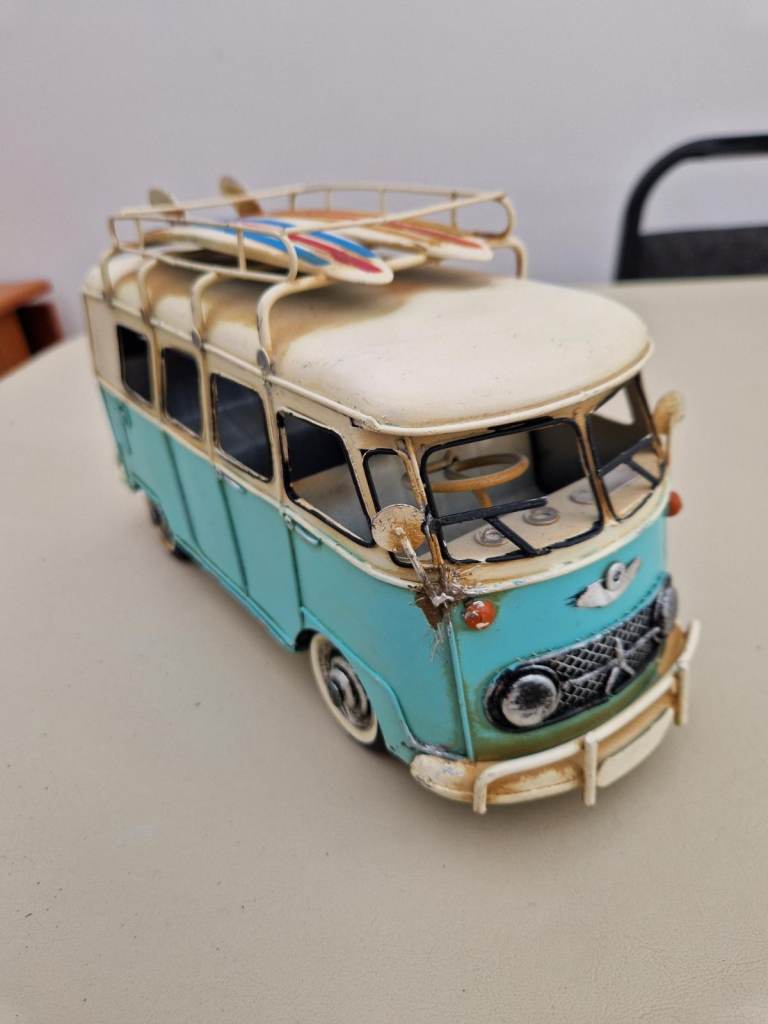 tin plate model of vw split screen bus
