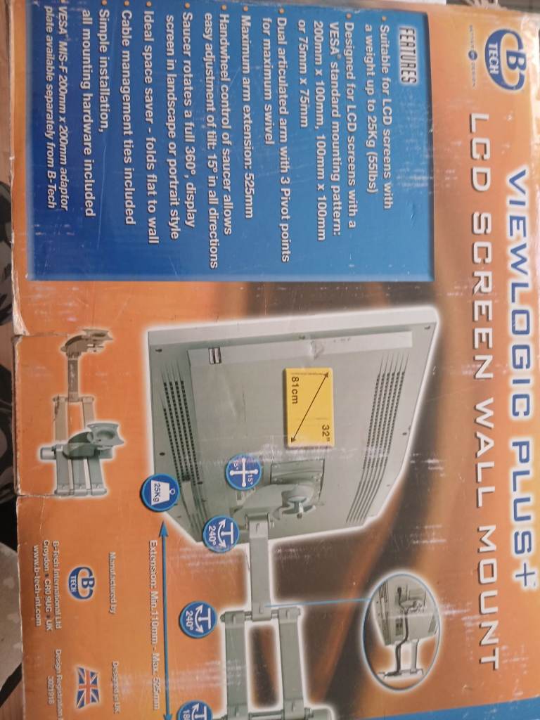 B-Tech Viewlogic Plus+ LCD Screen Wall Mount - New in Box