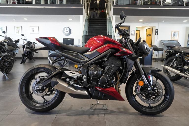 Triumph Street Triple 765 RS, 2026, Carnival Red. IN STOCK NOW Only £12295. 