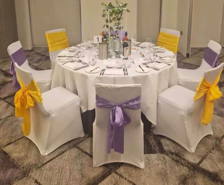 Chair covers, table cloths & chair sashes for hire only 