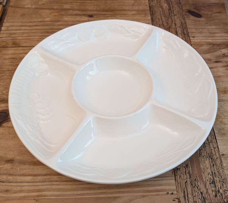 Large white dish.