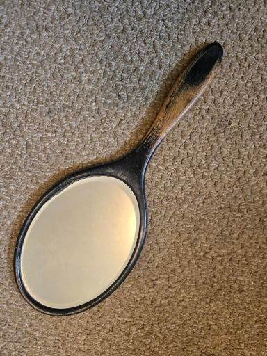 Vintage hand mirror - aged
