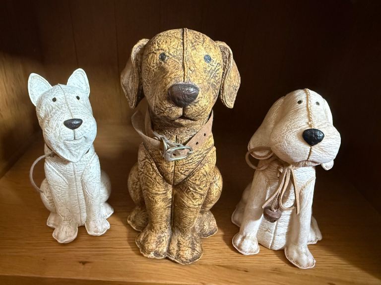 Set of 3 Decorative Dog Figurines - Westie, Labrador, and Spaniel Style