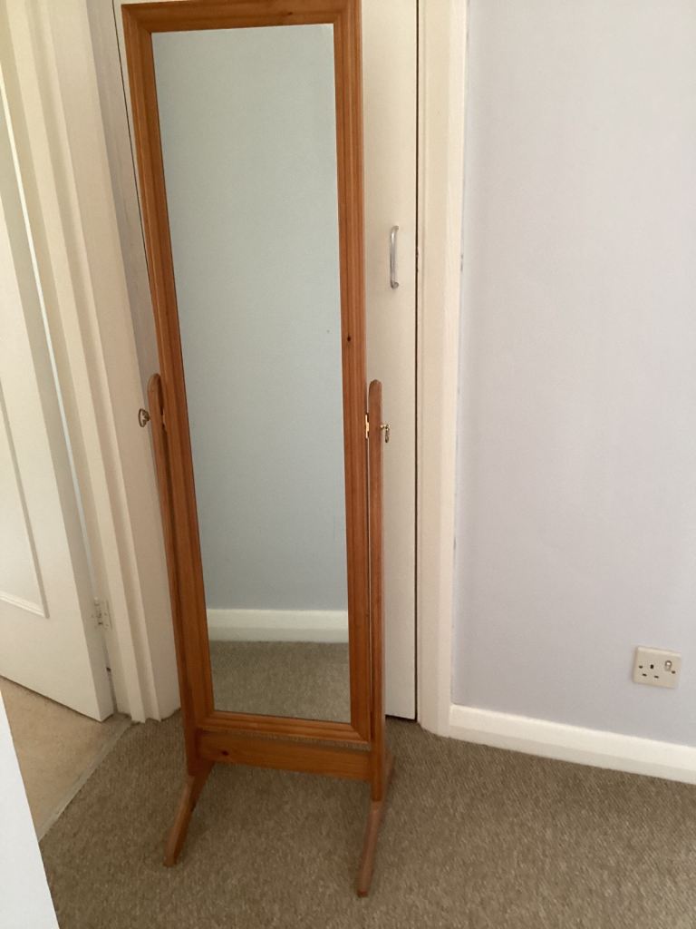 Freestanding Full-Length wooden Mirror – Good Condition