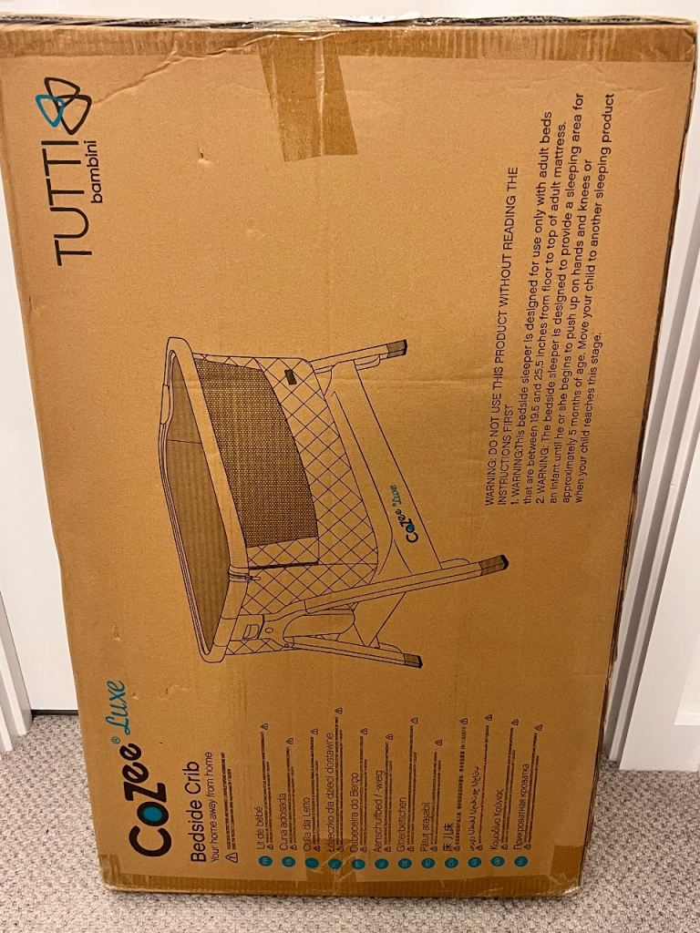 TUTTI bambini CoZee Luxe Bedside Crib – Brand New in Box