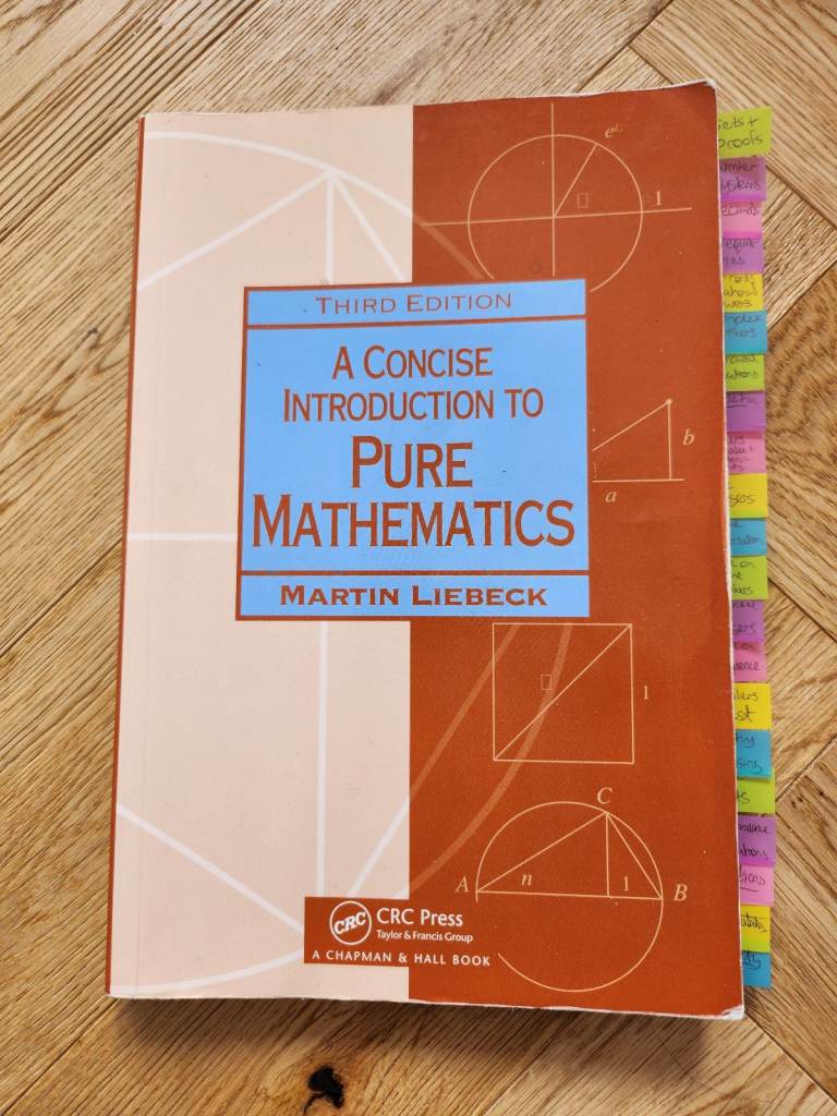 image for A concise Introduction to Pure Mathematics by Martin Liebeck (third edition)