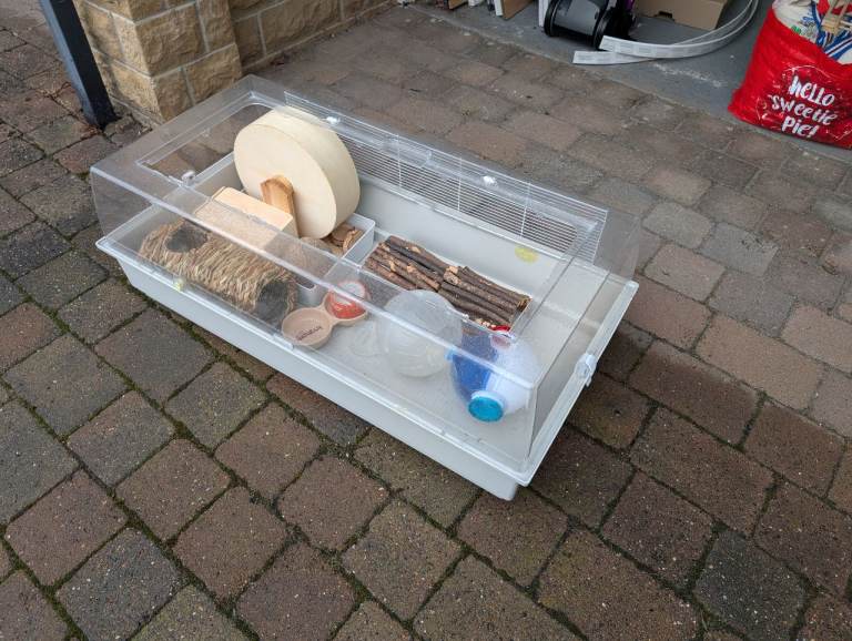 Hamster or Guinea Pig Cage with Large Wheel, House and Accessories