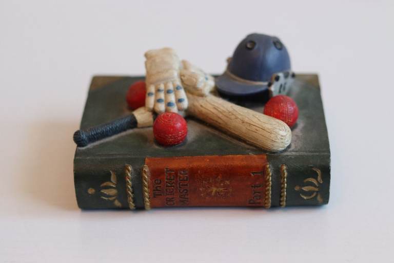 REDUCED! Cricket - small paperweight/bookend