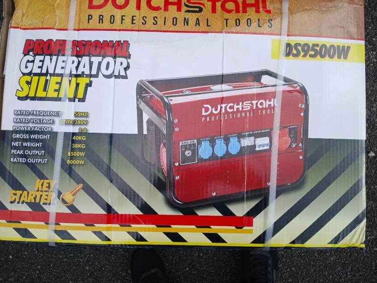 DUTCHSTAHL DS9500W Professional Silent Generator - NEW