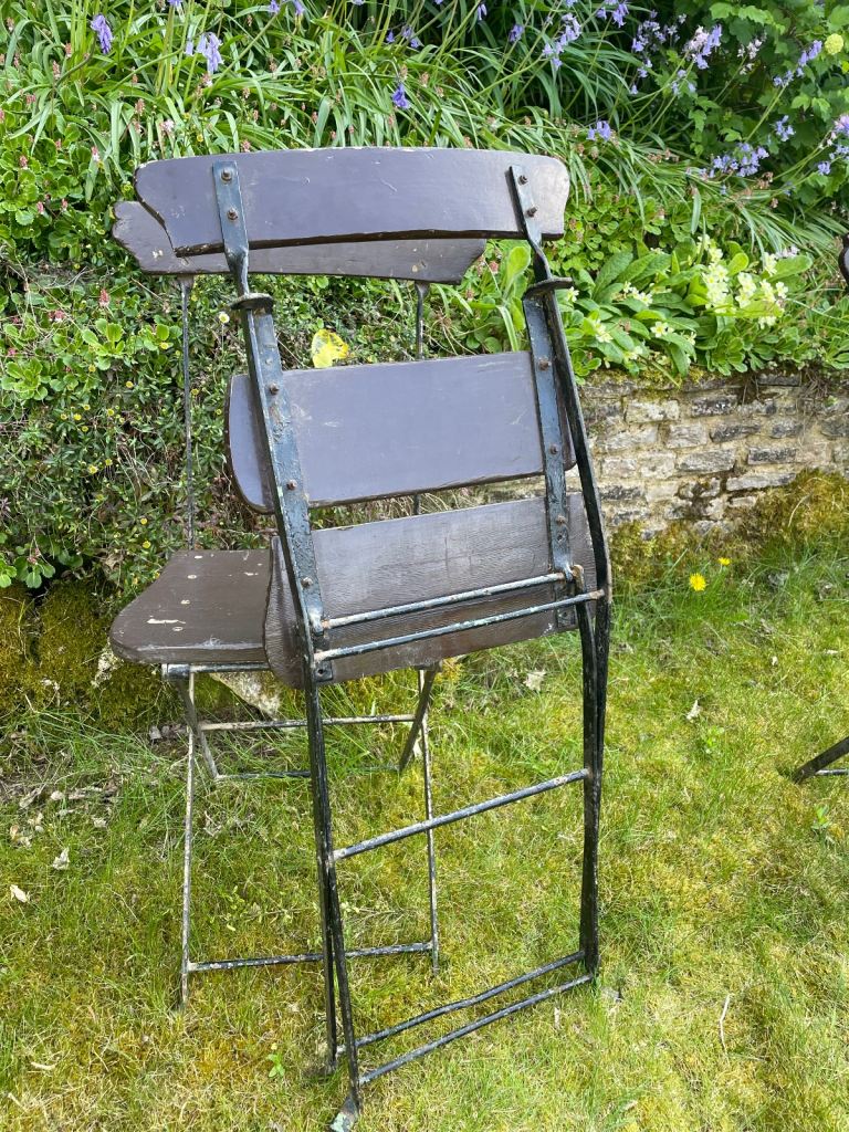 4 original French Bistro Chairs Folding  