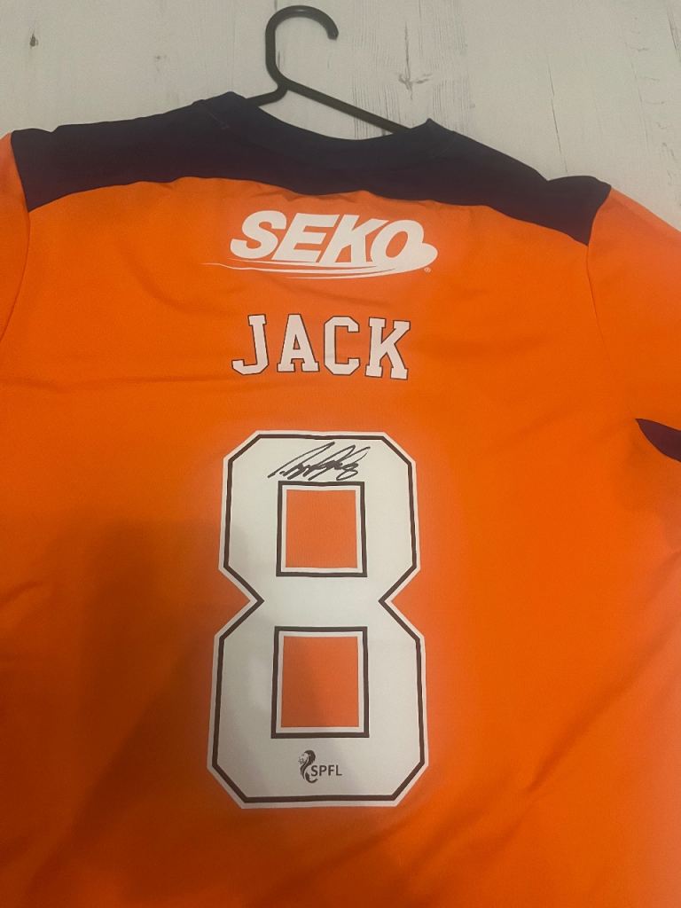 Rangers Fc Orange away top (signed by Ryan Jack)