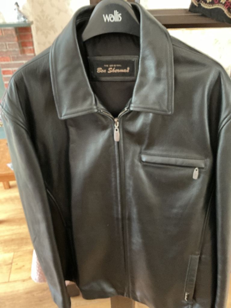Ben Sherman Black Leather Jacket – Men's, Good Condition