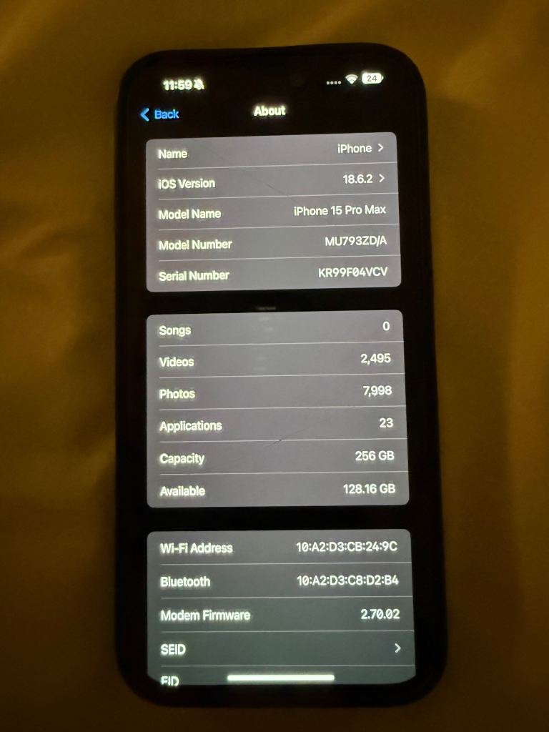 iPhone 15 pro Max 256GB