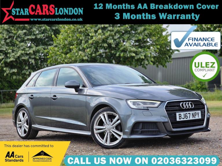 2017 Audi A3 1.5 TFSI CoD S line Sportback S Tronic Euro 6 (s/s) 5dr HATCHBACK Petrol Automatic
