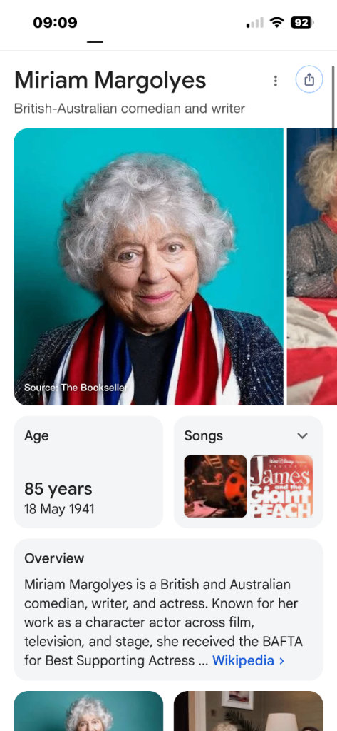 Miriam Margoyles tickets 