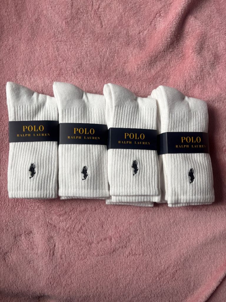 New Polo Ralph Lauren White Socks - 12 Pairs