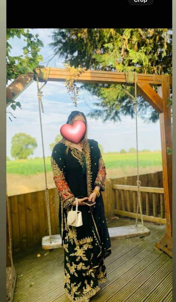 Heavy Mehndi suit three piece 