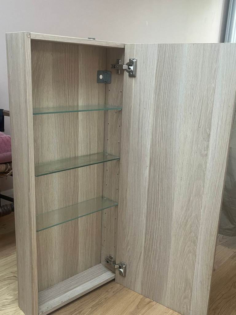Wooden Hanging Wall Cabinet  Bathroom - Good Condition