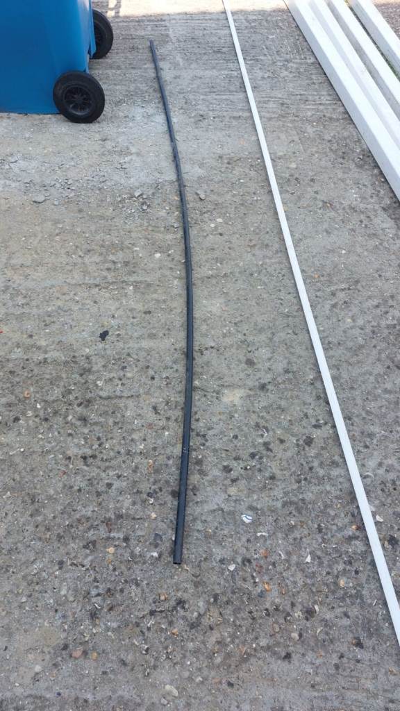Upvc 2.4m length 20mm black tube.