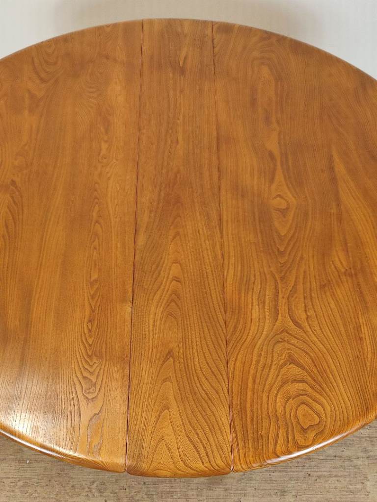 Vintage Ercol Dining Table Mid Century Drop leaf Gateleg Elm And Beech Del Avai